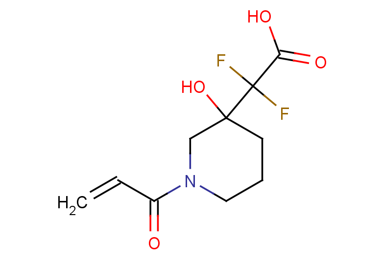 2,2-difluoro-2-[3-hydroxy-1-(prop-2-enoyl)piperidin-3-yl]acetic acid