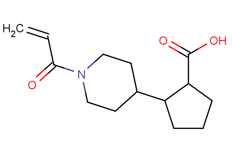 2-[1-(prop-2-enoyl)piperidin-4-yl]cyclopentane-1-carboxylic acid, Mixture of diastereomers