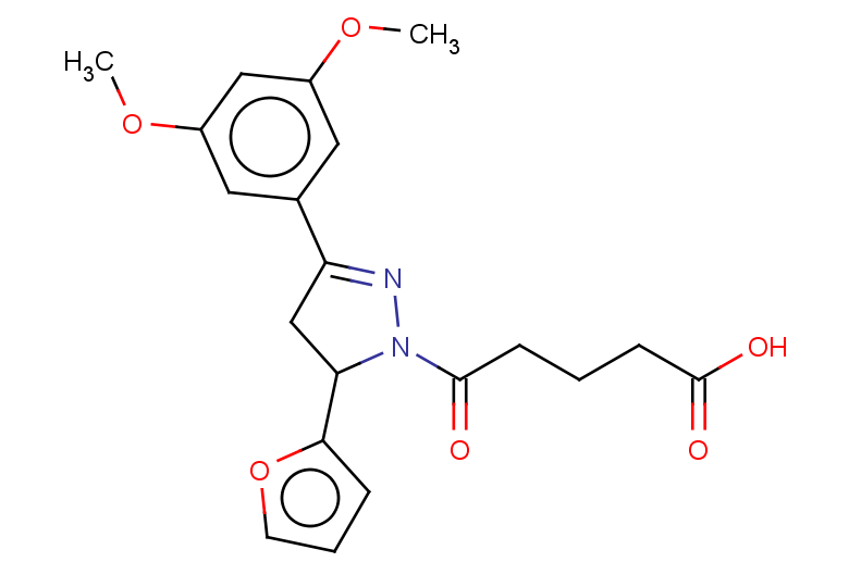 5-[3-(3,5-dimethoxyphenyl)-5-(furan-2-yl)-4,5-dihydro-1H-pyrazol-1-yl]-5-oxopentanoic acid