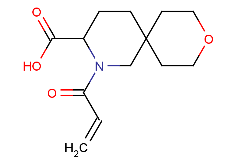2-(prop-2-enoyl)-9-oxa-2-azaspiro[5.5]undecane-3-carboxylic acid