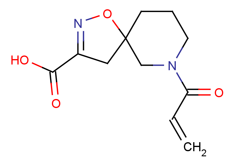 7-(prop-2-enoyl)-1-oxa-2,7-diazaspiro[4.5]dec-2-ene-3-carboxylic acid