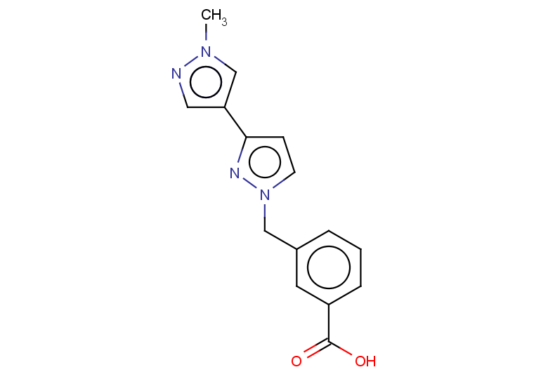 3-{[3-(1-methyl-1H-pyrazol-4-yl)-1H-pyrazol-1-yl]methyl}benzoic acid