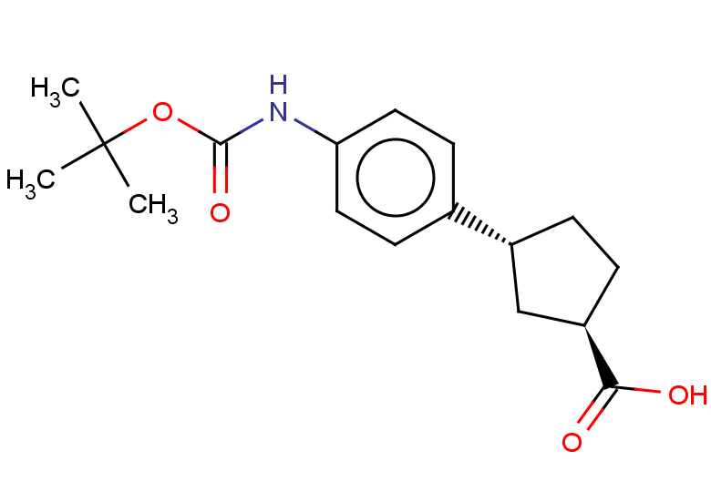 rac-(1R,3R)-3-(4-{[(tert-butoxy)carbonyl]amino}phenyl)cyclopentane-1-carboxylic acid, trans