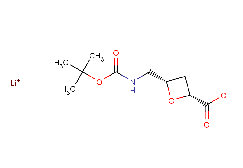 rac-lithium(1+) (2R,4S)-4-({[(tert-butoxy)carbonyl]amino}methyl)oxetane-2-carboxylate, cis