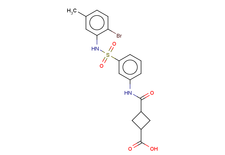 3-({3-[(2-bromo-5-methylphenyl)sulfamoyl]phenyl}carbamoyl)cyclobutane-1-carboxylic acid