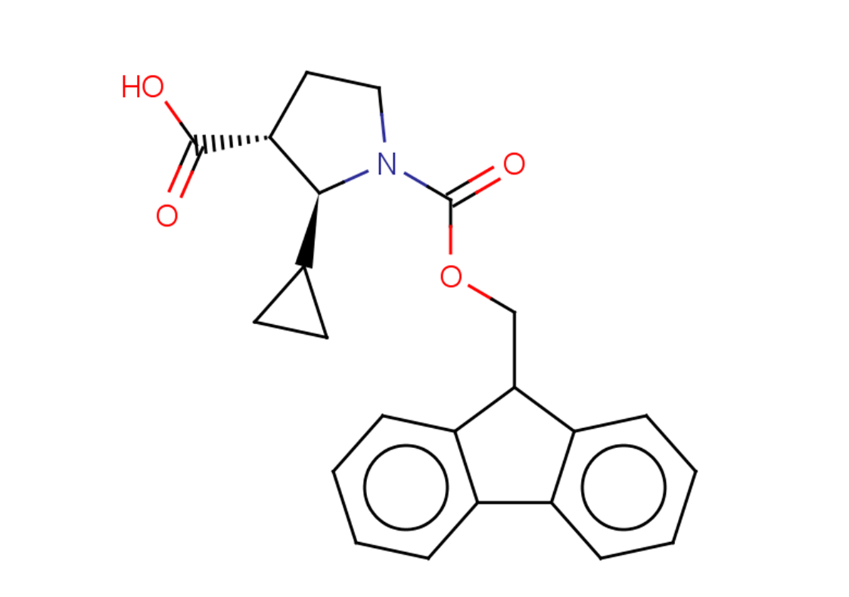 rac-(2R,3S)-2-cyclopropyl-1-{[(9H-fluoren-9-yl)methoxy]carbonyl}pyrrolidine-3-carboxylic acid, trans