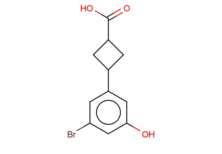 3-(3-bromo-5-hydroxyphenyl)cyclobutane-1-carboxylic acid, Mixture of diastereomers