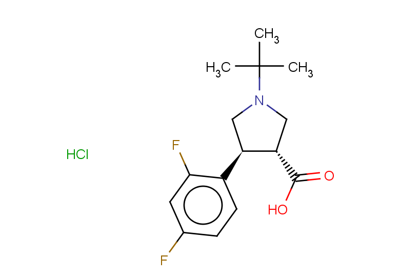 rac-(3R,4S)-1-tert-butyl-4-(2,4-difluorophenyl)pyrrolidine-3-carboxylic acid hydrochloride, trans