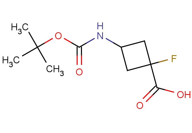 3-{[(tert-butoxy)carbonyl]amino}-1-fluorocyclobutane-1-carboxylic acid, Mixture of diastereomers