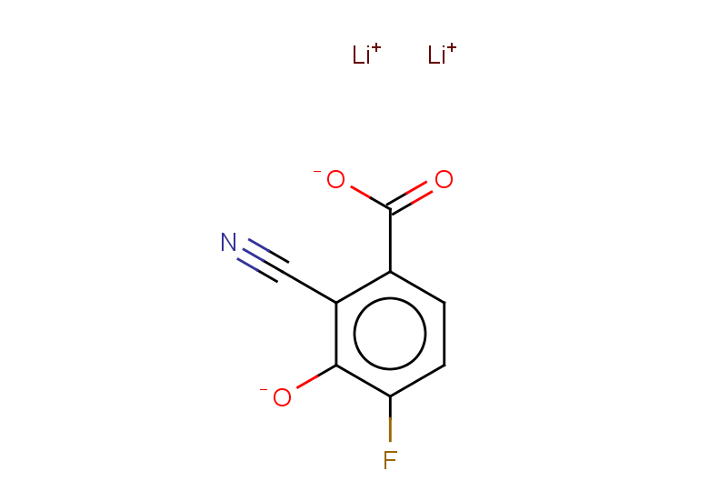 dilithium(1+) 2-cyano-4-fluoro-3-oxidobenzoate