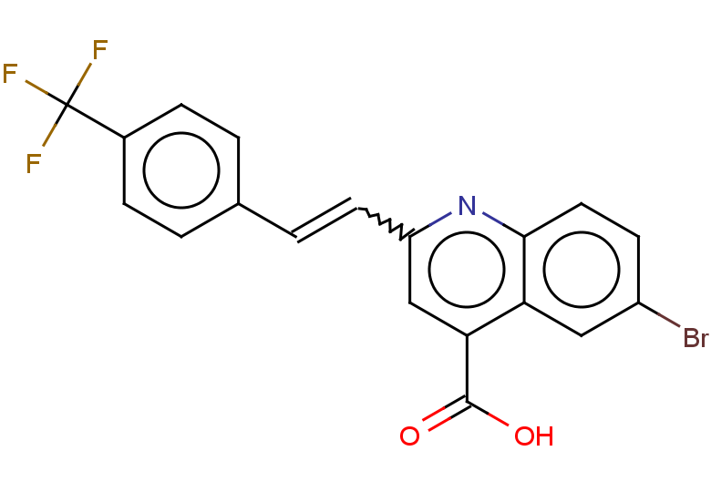 6-bromo-2-{2-[4-(trifluoromethyl)phenyl]ethenyl}quinoline-4-carboxylic acid