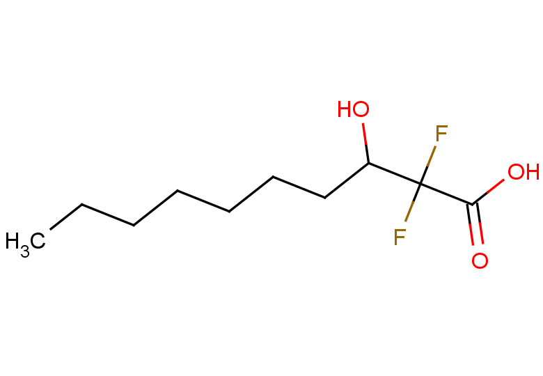 2,2-difluoro-3-hydroxydecanoic acid