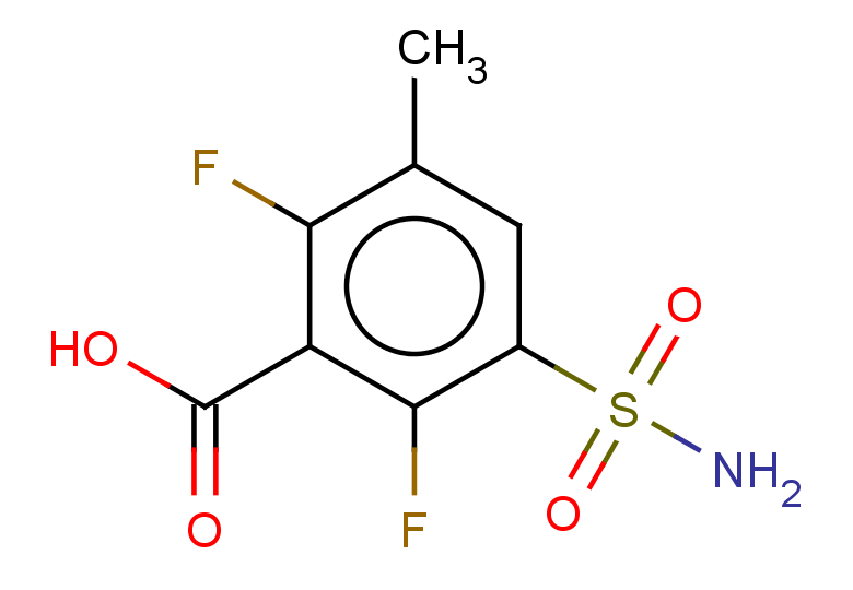 2,6-difluoro-3-methyl-5-sulfamoylbenzoic acid