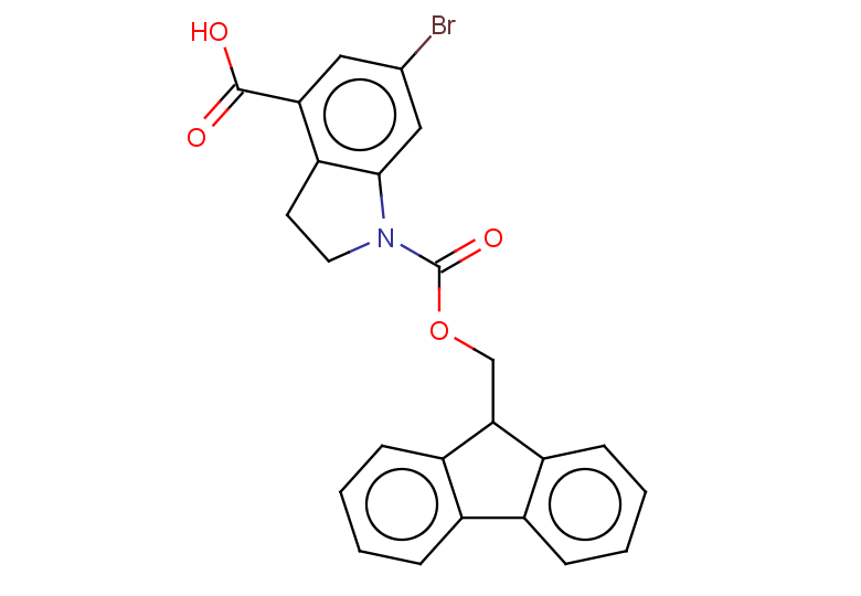 6-bromo-1-{[(9H-fluoren-9-yl)methoxy]carbonyl}-2,3-dihydro-1H-indole-4-carboxylic acid