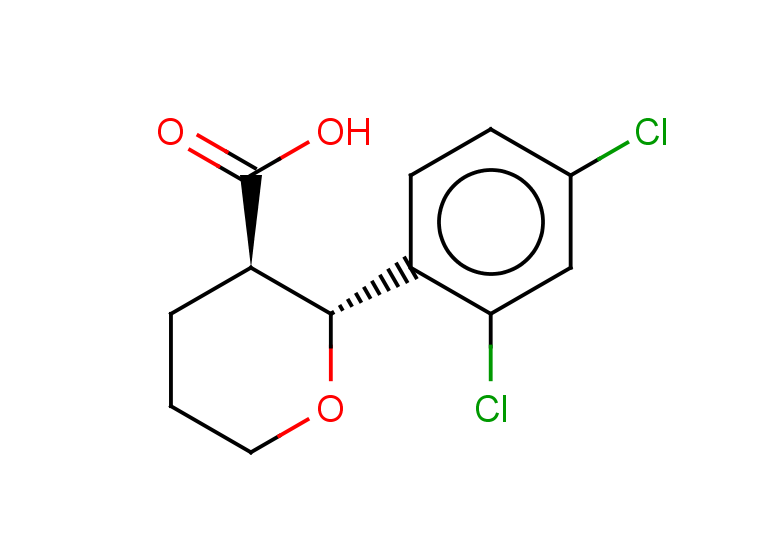 rac-(2R,3R)-2-(2,4-dichlorophenyl)oxane-3-carboxylic acid, trans