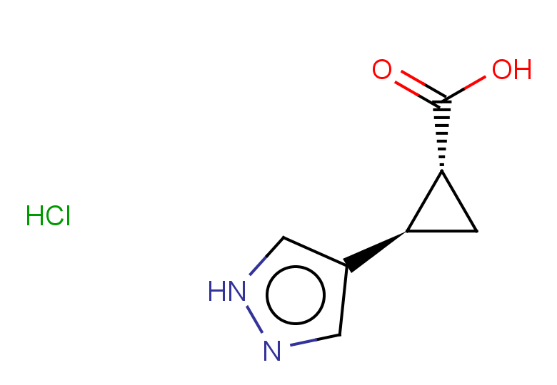 rac-(1R,2R)-2-(1H-pyrazol-4-yl)cyclopropane-1-carboxylic acid hydrochloride, trans