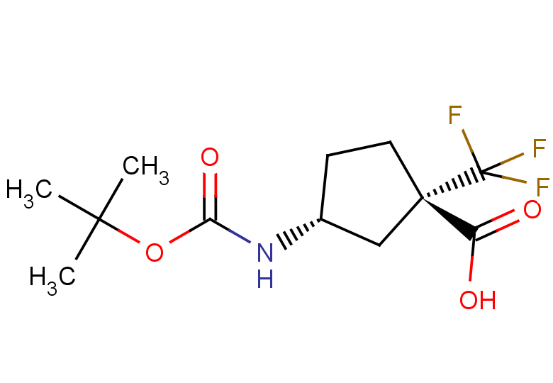 rac-(1R,3S)-3-{[(tert-butoxy)carbonyl]amino}-1-(trifluoromethyl)cyclopentane-1-carboxylic acid, cis