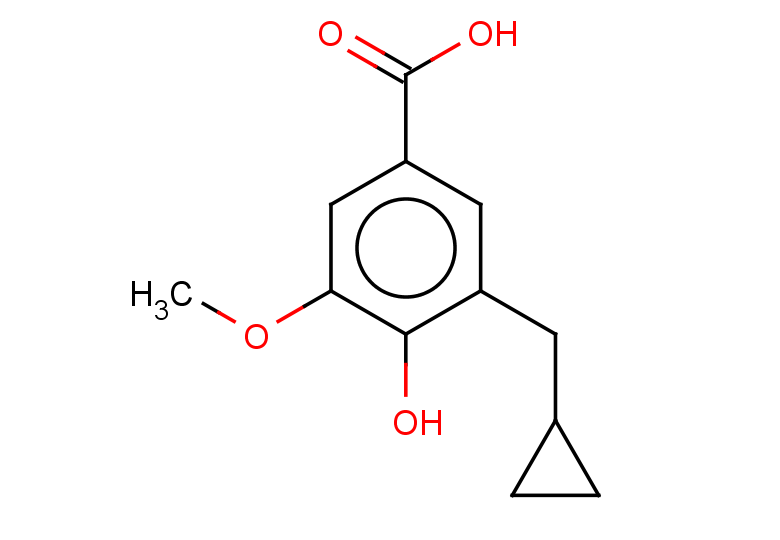 3-(cyclopropylmethyl)-4-hydroxy-5-methoxybenzoic acid