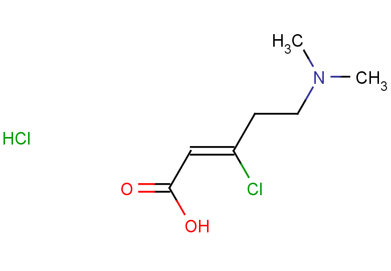 (2Z)-3-chloro-5-(dimethylamino)pent-2-enoic acid hydrochloride