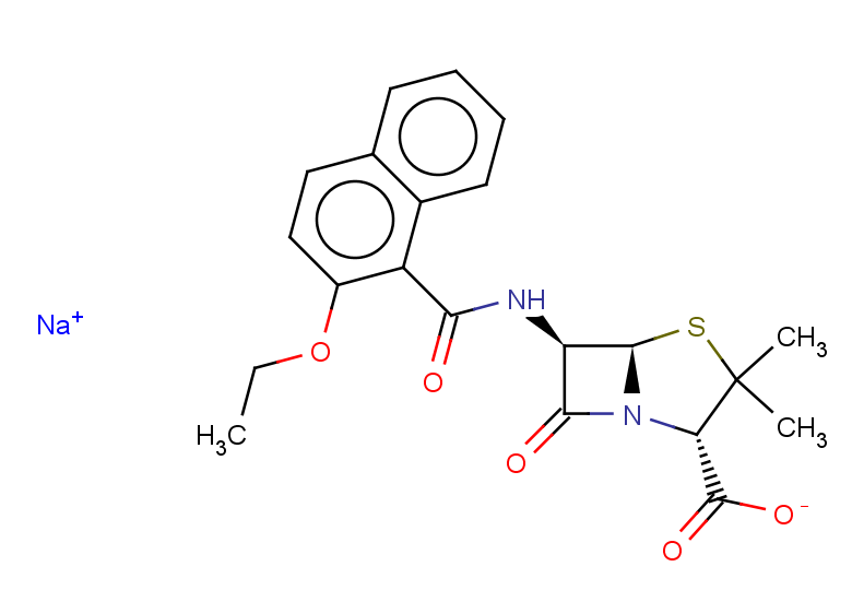 sodium (2S,5R,6R)-6-(2-ethoxynaphthalene-1-amido)-3,3-dimethyl-7-oxo-4-thia-1-azabicyclo[3.2.0]heptane-2-carboxylate