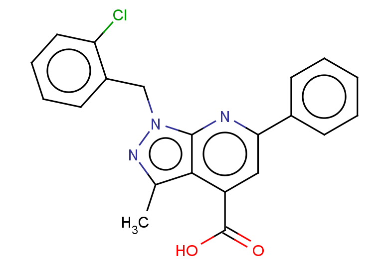 1-[(2-chlorophenyl)methyl]-3-methyl-6-phenyl-1H-pyrazolo[3,4-b]pyridine-4-carboxylic acid
