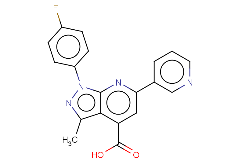 1-(4-fluorophenyl)-3-methyl-6-(pyridin-3-yl)-1H-pyrazolo[3,4-b]pyridine-4-carboxylic acid