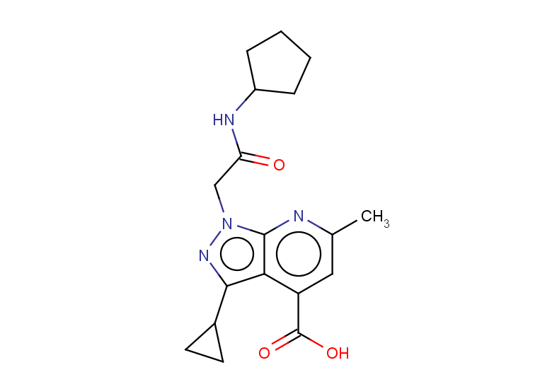 1-[(cyclopentylcarbamoyl)methyl]-3-cyclopropyl-6-methyl-1H-pyrazolo[3,4-b]pyridine-4-carboxylic acid