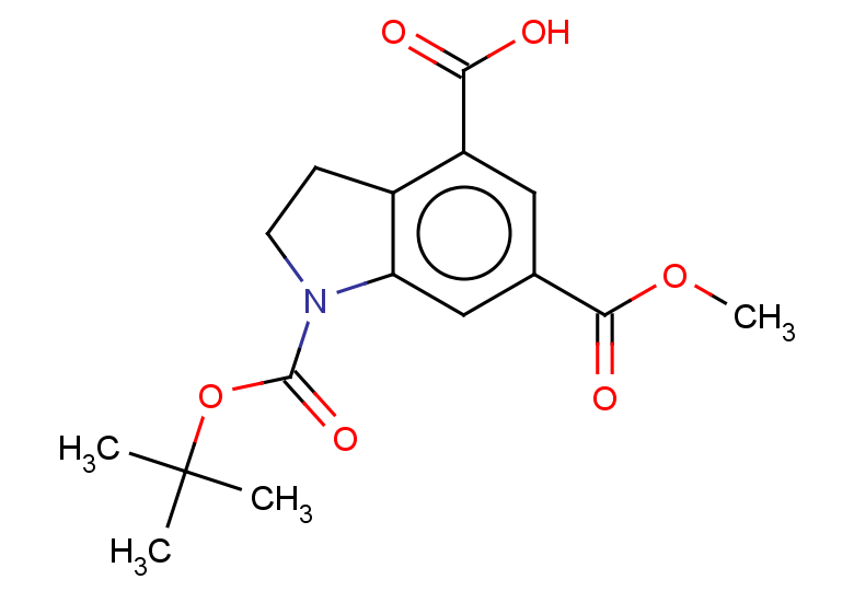 1-[(tert-butoxy)carbonyl]-6-(methoxycarbonyl)-2,3-dihydro-1H-indole-4-carboxylic acid