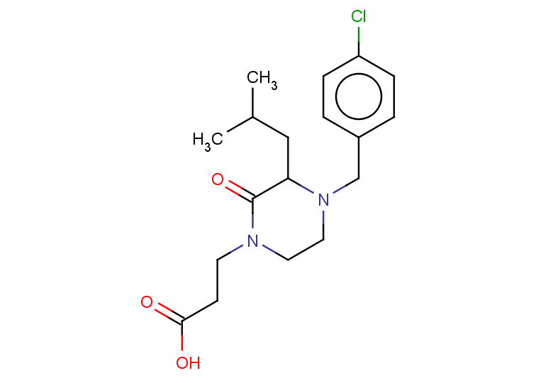 3-{4-[(4-chlorophenyl)methyl]-3-(2-methylpropyl)-2-oxopiperazin-1-yl}propanoic acid