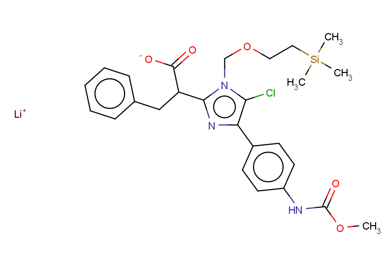lithium 2-(5-chloro-4-{4-[(methoxycarbonyl)amino]phenyl}-1-{[2-(trimethylsilyl)ethoxy]methyl}-1H-imidazol-2-yl)-3-phenylpropanoate