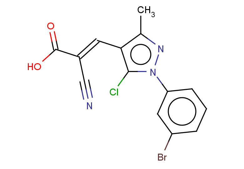 (2E)-3-[1-(3-bromophenyl)-5-chloro-3-methyl-1H-pyrazol-4-yl]-2-cyanoprop-2-enoic acid