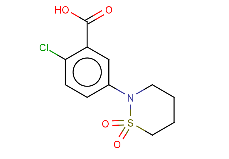 2-chloro-5-(1,1-dioxido-1,2-thiazinan-2-yl)benzoic acid