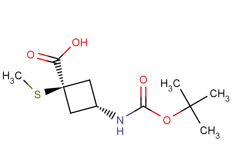 rac-(1r,3r)-3-{[(tert-butoxy)carbonyl]amino}-1-(methylsulfanyl)cyclobutane-1-carboxylic acid, trans
