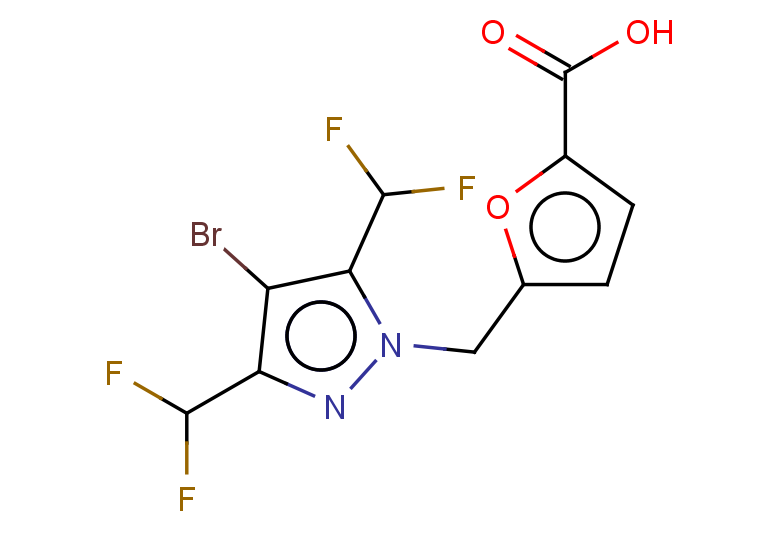 5-{[4-bromo-3,5-bis(difluoromethyl)-1H-pyrazol-1-yl]methyl}furan-2-carboxylic acid