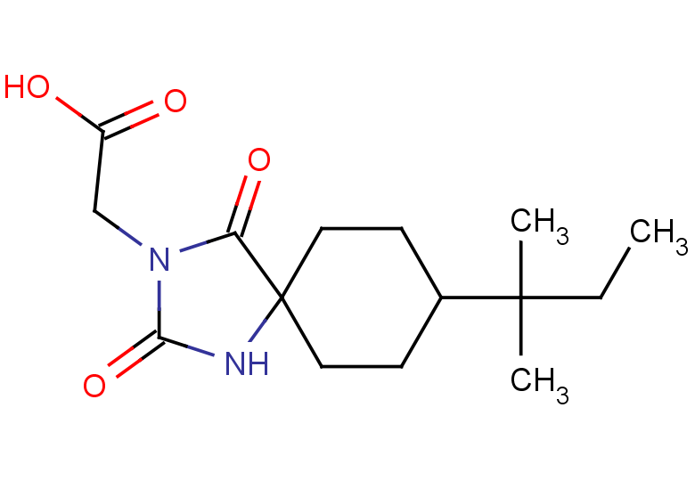 2-[8-(2-methylbutan-2-yl)-2,4-dioxo-1,3-diazaspiro[4.5]decan-3-yl]acetic acid