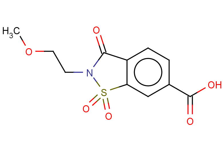 2-(2-methoxyethyl)-1,1,3-trioxo-2,3-dihydro-1lambda6,2-benzothiazole-6-carboxylic acid
