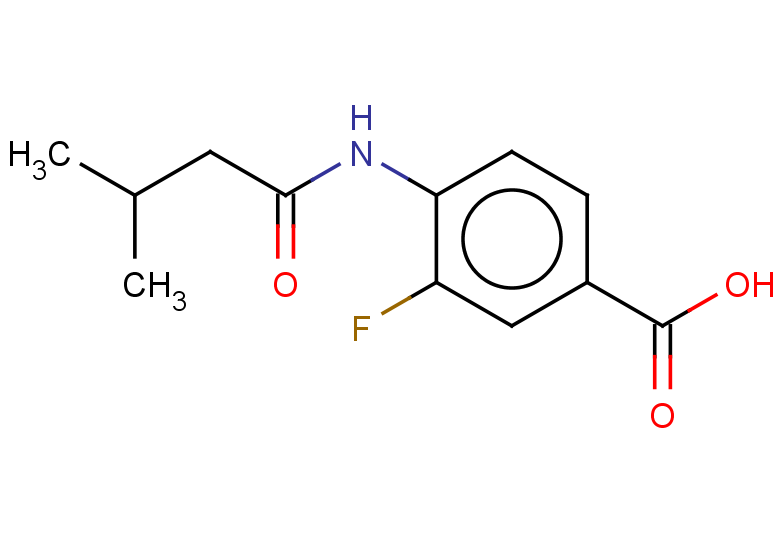 3-fluoro-4-(3-methylbutanamido)benzoic acid