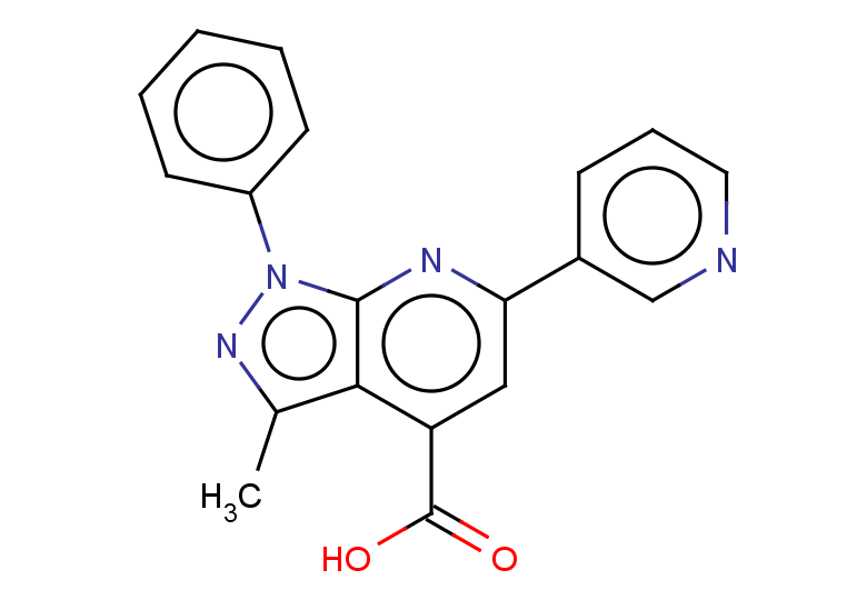 3-methyl-1-phenyl-6-(pyridin-3-yl)-1H-pyrazolo[3,4-b]pyridine-4-carboxylic acid