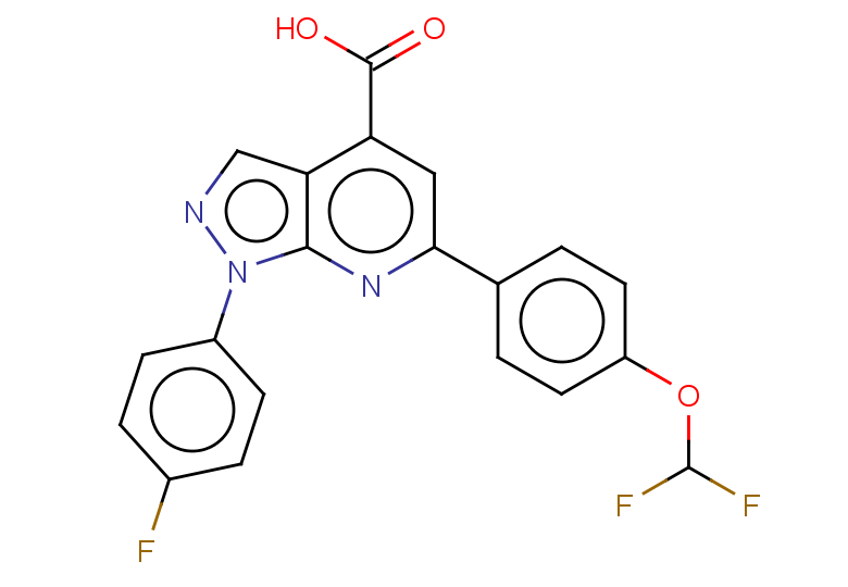 6-[4-(difluoromethoxy)phenyl]-1-(4-fluorophenyl)-1H-pyrazolo[3,4-b]pyridine-4-carboxylic acid