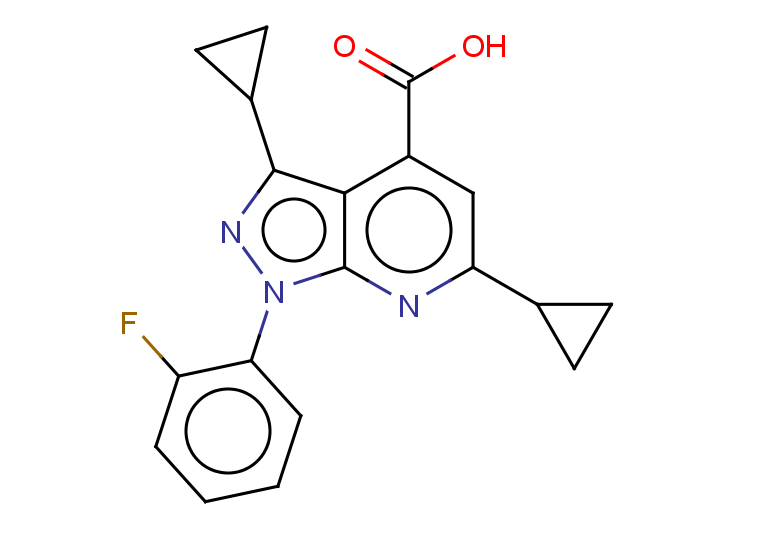 3,6-dicyclopropyl-1-(2-fluorophenyl)-1H-pyrazolo[3,4-b]pyridine-4-carboxylic acid