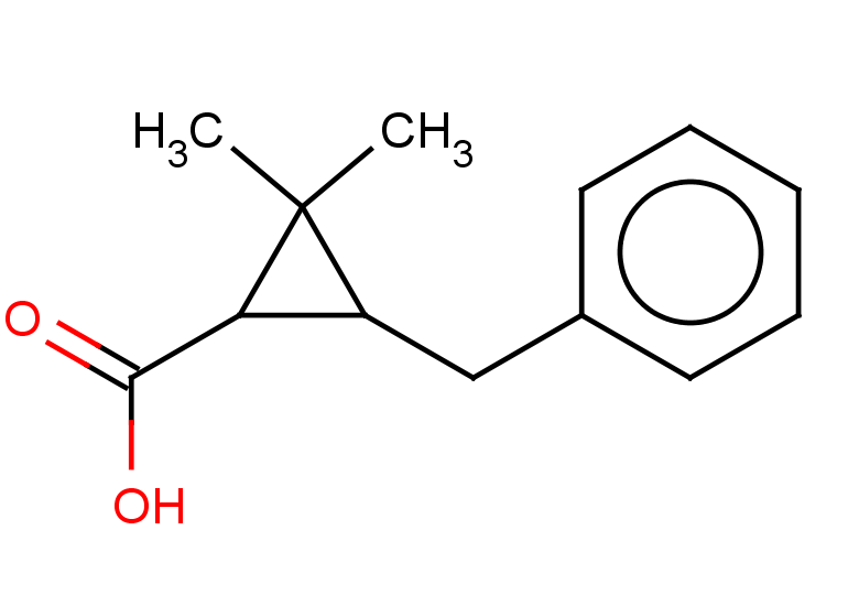 3-benzyl-2,2-dimethylcyclopropane-1-carboxylic acid