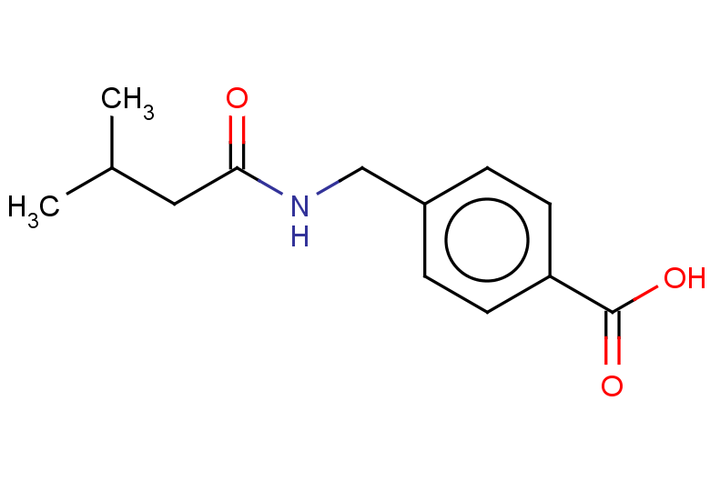 4-[(3-methylbutanamido)methyl]benzoic acid