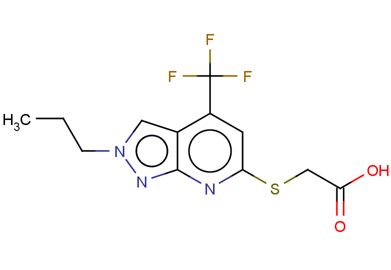2-{[2-propyl-4-(trifluoromethyl)-2H-pyrazolo[3,4-b]pyridin-6-yl]sulfanyl}acetic acid