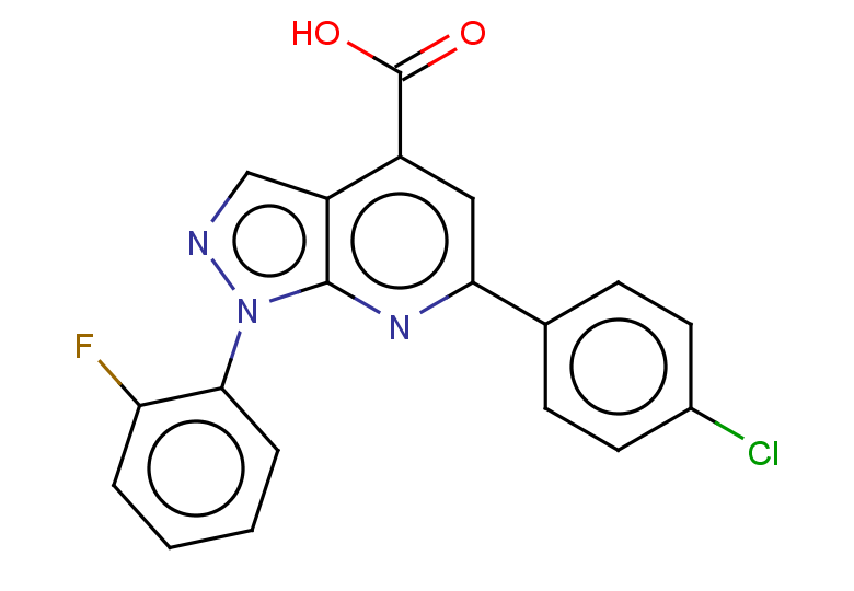 6-(4-chlorophenyl)-1-(2-fluorophenyl)-1H-pyrazolo[3,4-b]pyridine-4-carboxylic acid