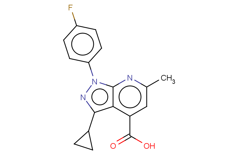 3-cyclopropyl-1-(4-fluorophenyl)-6-methyl-1H-pyrazolo[3,4-b]pyridine-4-carboxylic acid