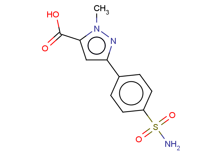 1-methyl-3-(4-sulfamoylphenyl)-1H-pyrazole-5-carboxylic acid