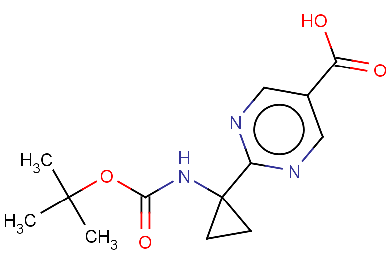 2-(1-{[(tert-butoxy)carbonyl]amino}cyclopropyl)pyrimidine-5-carboxylic acid