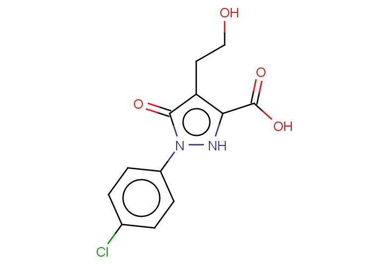 1-(4-chlorophenyl)-4-(2-hydroxyethyl)-5-oxo-2,5-dihydro-1H-pyrazole-3-carboxylic acid