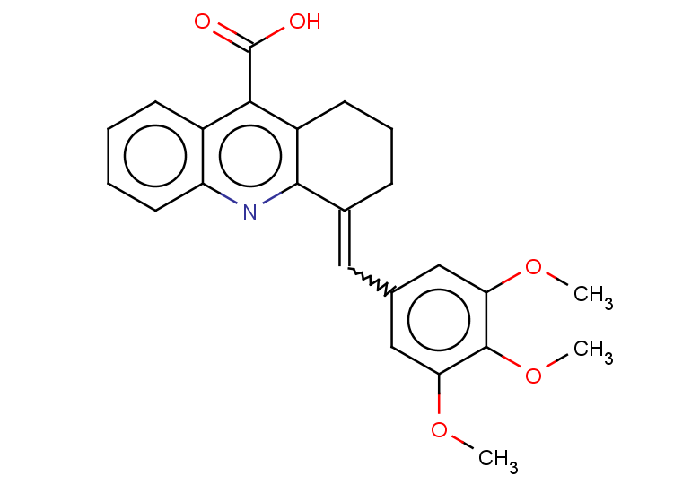 4-[(3,4,5-trimethoxyphenyl)methylidene]-1,2,3,4-tetrahydroacridine-9-carboxylic acid