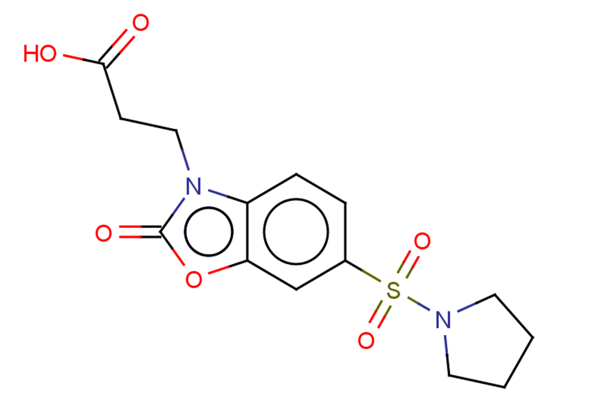 3-[2-oxo-6-(pyrrolidine-1-sulfonyl)-2,3-dihydro-1,3-benzoxazol-3-yl]propanoic acid